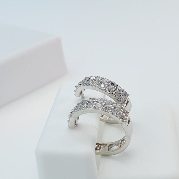 "925 Sterling Silver Cubic Zirconia Earrings, U19254897 - Picture 10 of 11